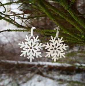 śnieżynki kolczyki