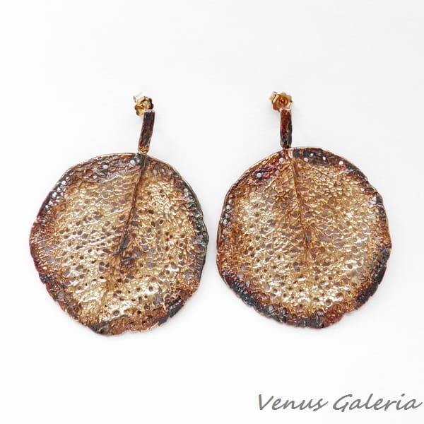 Kolczyki srebrne - Liść L1