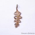 Zawieszka srebrna - Pióro brązowe II małe