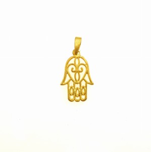 Złota ręka Fatimy - zawieszka srebrna