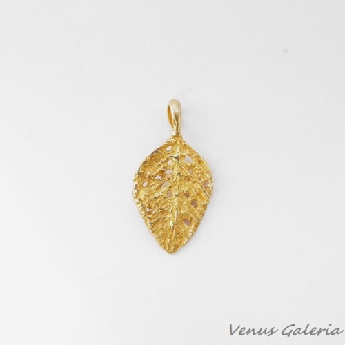 Wisiorek - Liść L9 pozłocony
