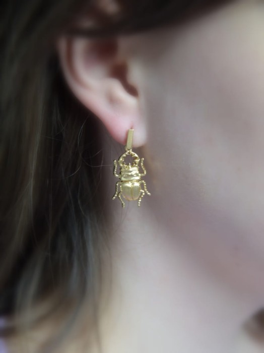 kolczyki skarabeusze