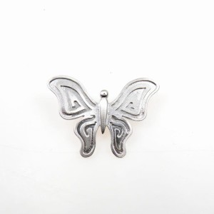 Wisiorek srebrny - Mały satynowy motyl