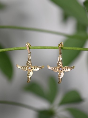 Rozgwiazda złota kolczyki.