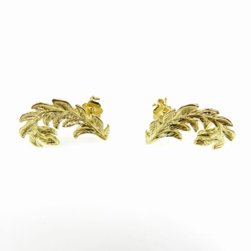 Pozłacane kolczyki małe wianuszki.