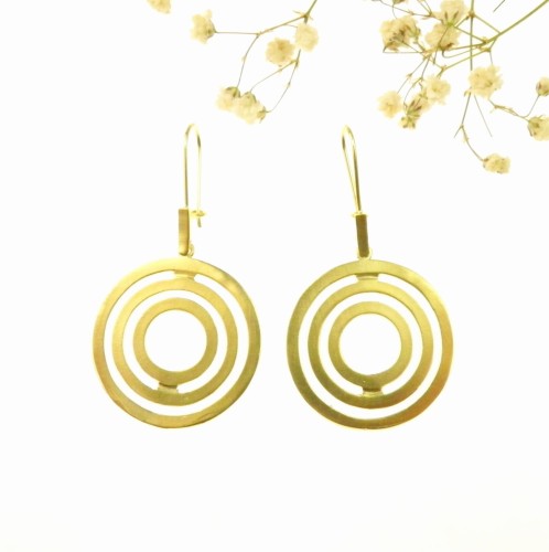 Kolczyki koła duże złote.