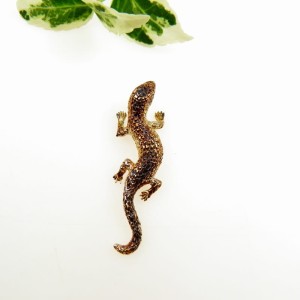 Broszka- Salamandra brązowa