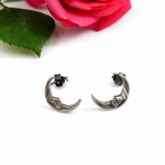 Moon - kolczyki srebrne - Księżyce