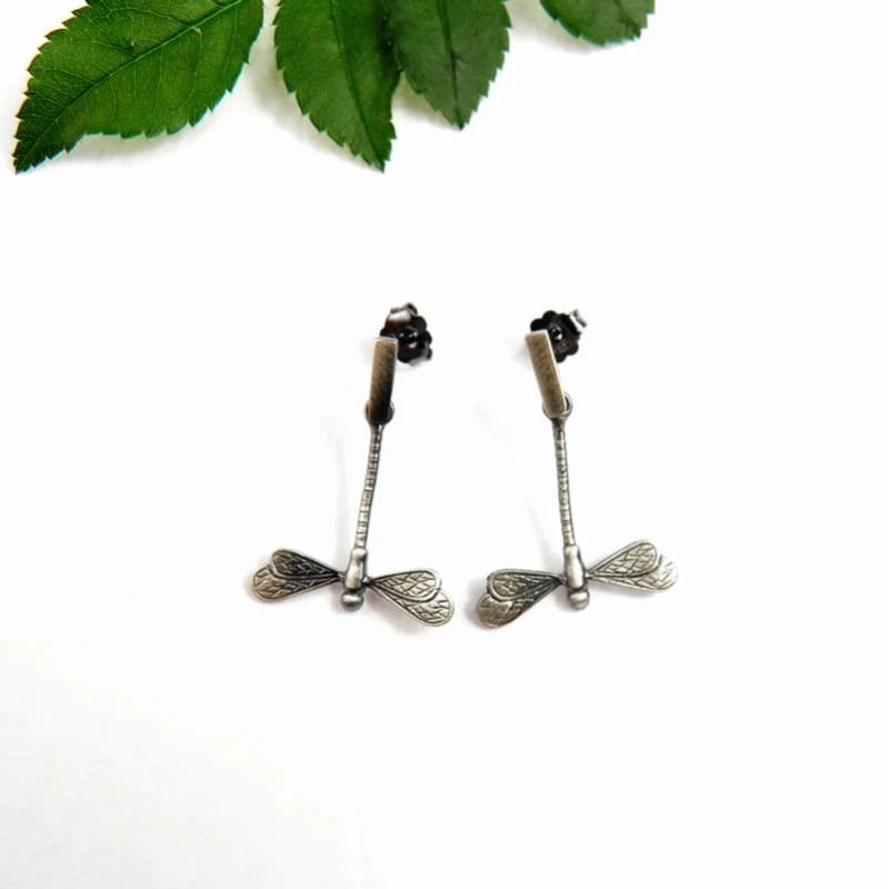 Mini ważki kolczyki.