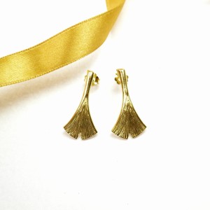 Kolczyki listki ginko.