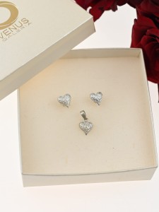 Zawieszka - Mini serduszko białe