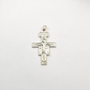 Zawieszka srebrna z krzyżem - Cross I white