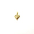 Serduszko pozłocone zawieszka.