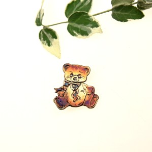 Broszka - Miś duży brązowy