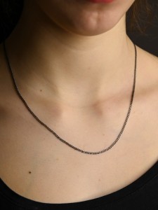 Łańcuszek pancerka szary 2 mm - długość do wyboru 40-75 cm