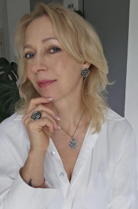 Kolczyki srebrne z dużymi różami