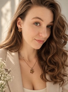 Klipsy z magnoliami.