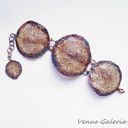 Bransoletka srebrna - Liść L1 - II