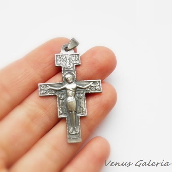 Zawieszka srebrna oksydowana- Cross I