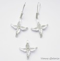 Kolczyki - Rozgwiazda mała biała